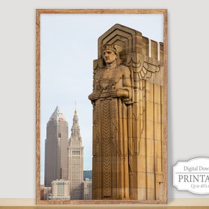 Guardian Of Traffic Cleveland Print, Cleveland Wall Art (Digital Download)