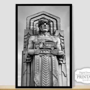Guardians Of Traffic Dump Truck Print: Cleveland Wall Art (Digital Download)
