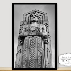Guardians Of Traffic Carriage Art Print, Cleveland Wall Art (Digital Download)