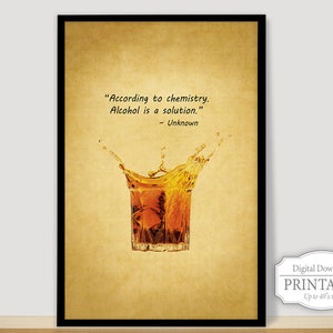 Whiskey Funny Quote  Download, Bar Wall Art Printable Download, Funny Drinking Quote Download, Man Cave Wall Decor