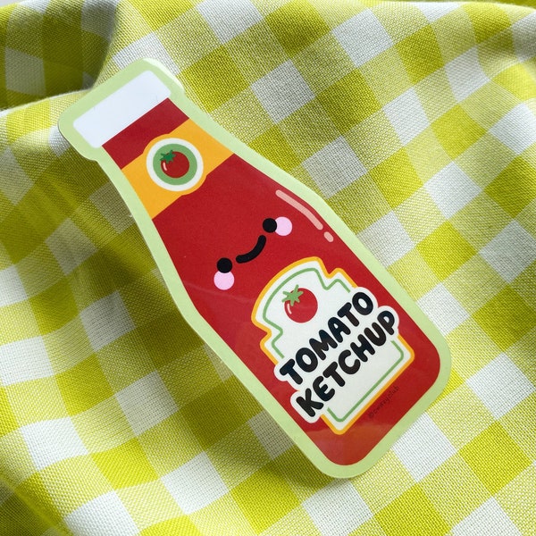 Ketchup Vinyl Sticker | Ketchup Stickers | Ketchup Gifts | Condiment Sticker | Condiment Lover | Sauces Sticker | Condiment Label | Ketchup