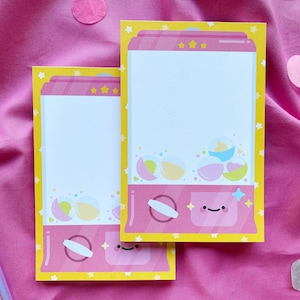 Small Gachapon Notepad | 4x6 notepad | Toy Vending Machine Notepad | 90s Notepad | Aesthetic Notepad | School Notepad | Aesthetic Stationery