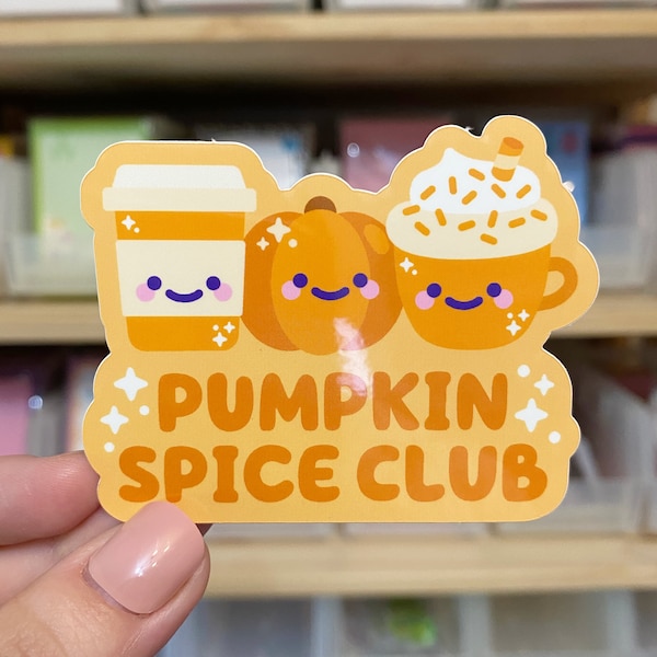 Pumpkin Spice Glossy Sticker | Halloween Sticker | Pumpkin Spice Latte Sticker | PSL Sticker | Halloween Boo Bag | PSL Gift | PSL Lover Gift