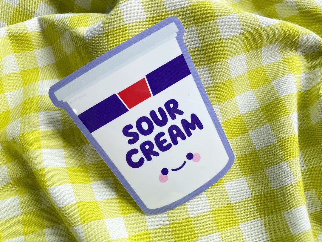 Sour Cream Vinyl Sticker | Condiment Sticker | Condiment Lover | Sauces ...
