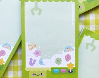Small Arcade Machine Notepad | 4x6 notepad | 90s Notepad | Aesthetic Notepad | School Notepad | Aesthetic Stationery | Claw Machine