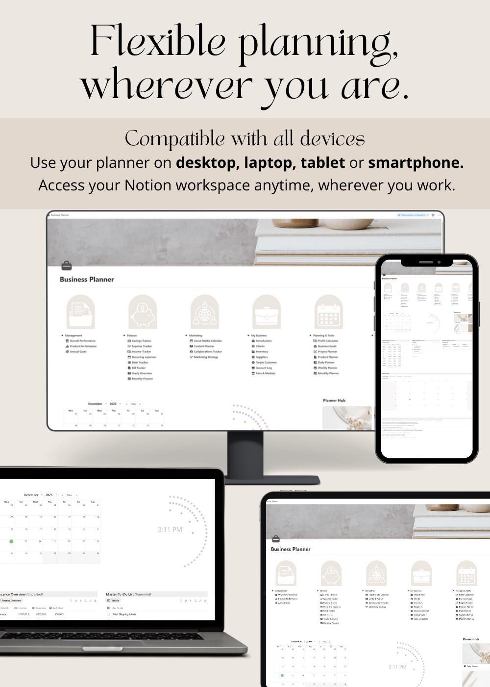 Notion Business Template 2026 Digital Planner Finance Dashboard ...