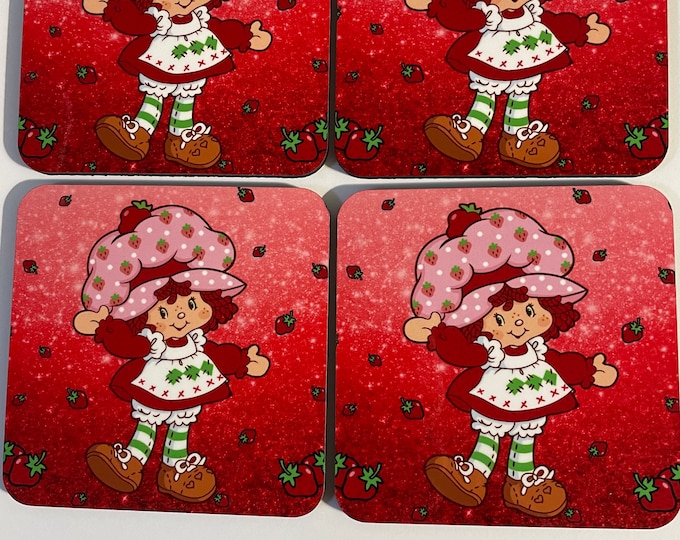 Strawberry 80’s Coaster 4 Pack