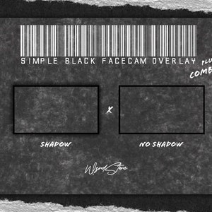 Black Facecam Overlay Combo Package For Streaming - 2 Pack Webcam Frame for Twitch, OBS, YouTube, etc...