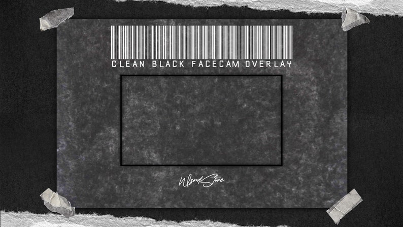 Black Facecam Overlay for Streaming - Clean Professional Minimalist ...