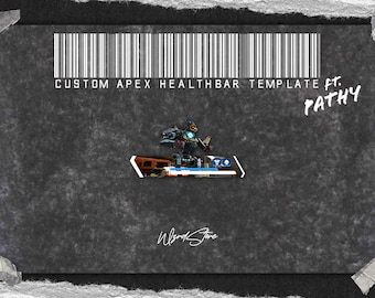 Apex Legends Custom Health Bar-overlay: streamingsjabloon (PNG)