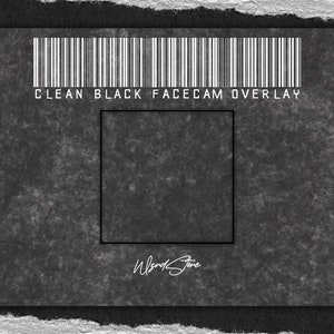 Black Square Facecam Overlay For Streaming - Clean Professional Minimalist Webcam Frame for Twitch, OBS, YouTube, etc...