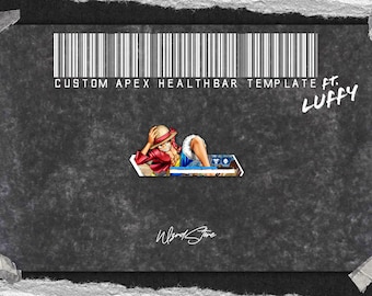 Luffy Anime Apex Legends Health Bar Overlay – Streaming Template (Digital Download)
