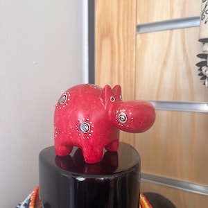 enchanting little soapstone hippo ornaments
