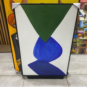 Gorgeous Abstract Geometric Shapes Painting. Framed Canvas Painted in ...