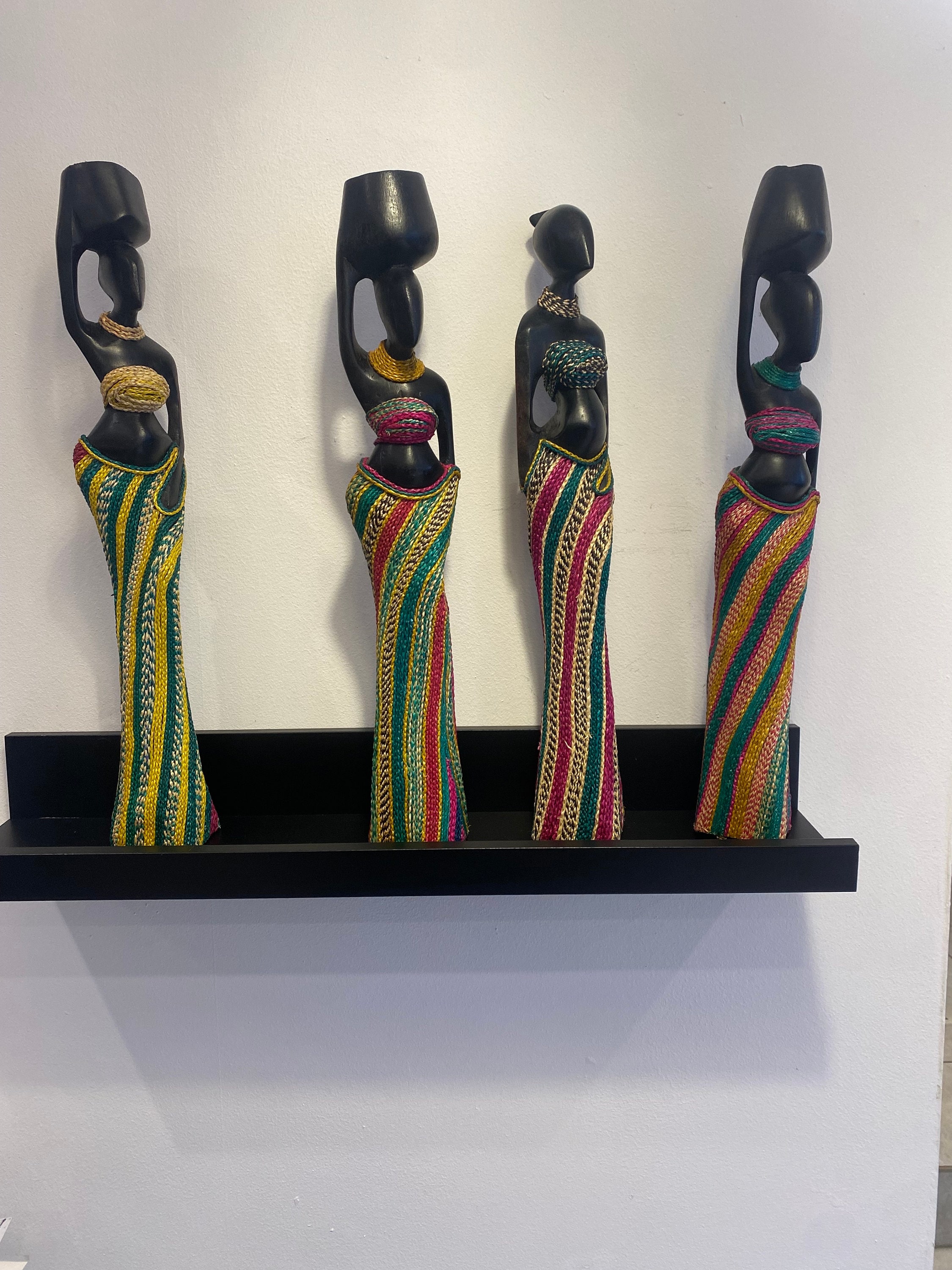 African Wooden Ornaments/ Tribes Women Statues/sculptures Premium Home