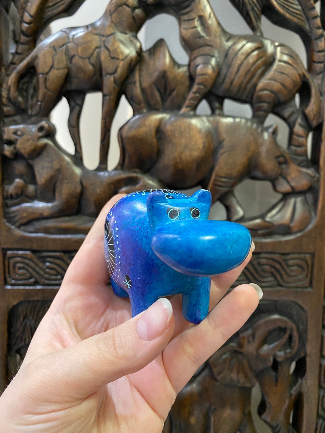 Soapstone Hippo Animals Soapstone Home Decoration From Kenya Etsy