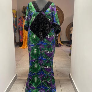 African bubu sequinned dress Ankara dress african clothing,African fashion,wedding guest,party dress, event wear, plus size women’s clothing