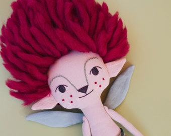 Aloe, ecofriendly fabric doll, handmade fairy - Criaturis