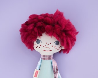 Tommy, ecofriendly fabric doll, handmade stuffed toy - Criaturis