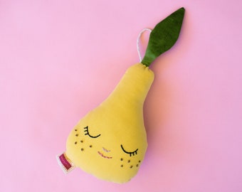 Pear, fabric fruit, ecofriendly plush - Criaturis