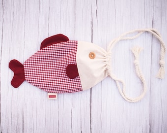 Fish-shaped bag, ecofriendly bag, fabric fish - Criaturis