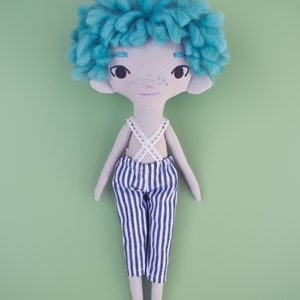 Suki, eco fabric doll, handmade stuffed toy Criaturis image 2