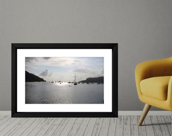 Portobello Evening Seascape Print, Black and White Fine Art Photography