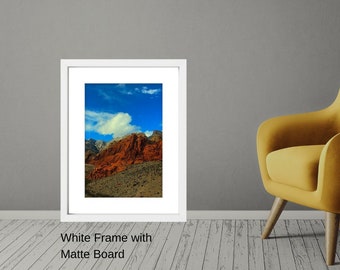 Red Rock Mountainscape Photo Print, Fine Art Photography, Wall Decor