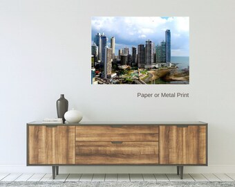 Panama City Skyline Photo Print, Cityscape Wall Decor