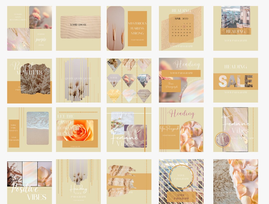 Instagram Bundle Template for Canva Instagram Posts Stories - Etsy Canada