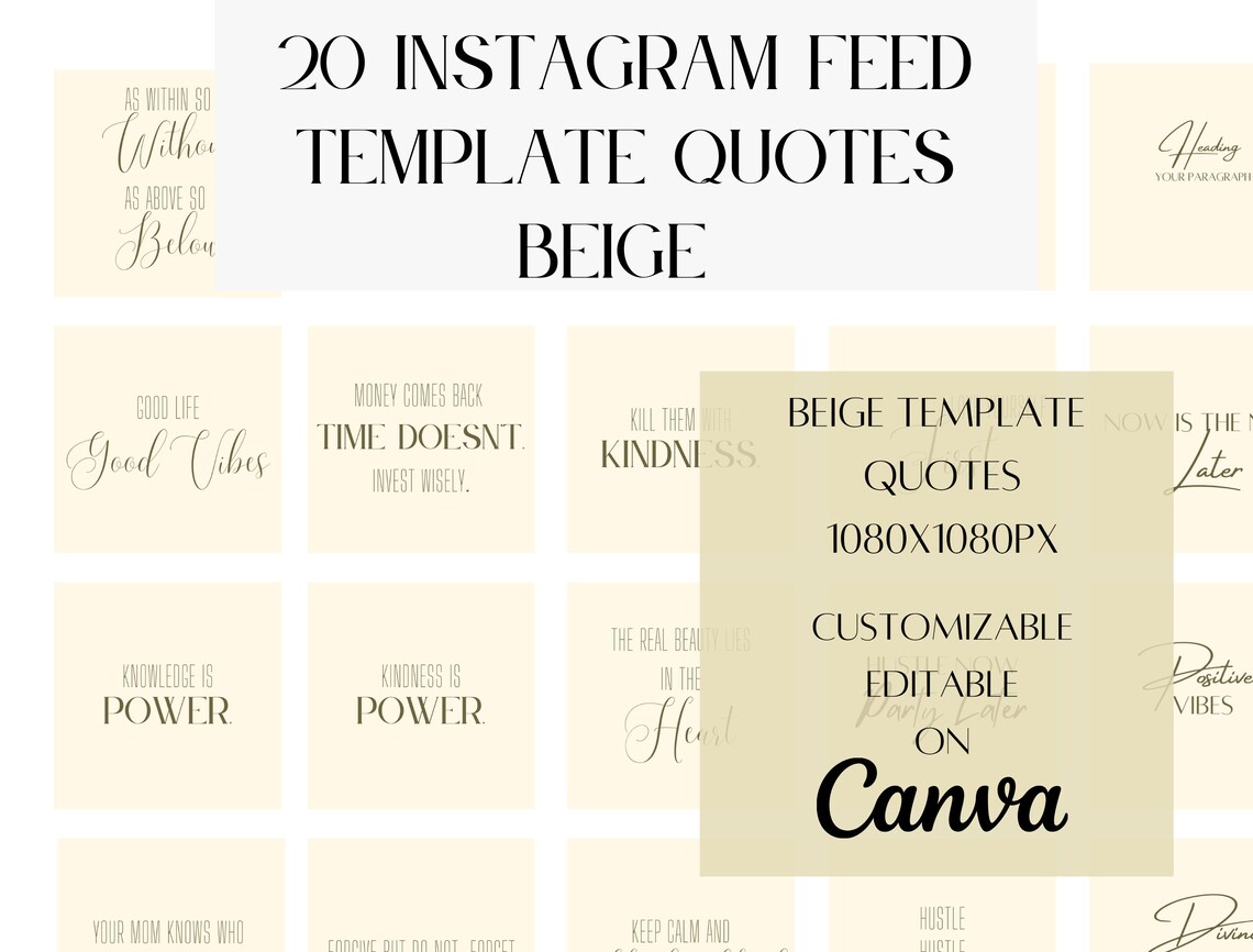 Instagram Bundle Template for Canva Instagram Posts Stories - Etsy Canada