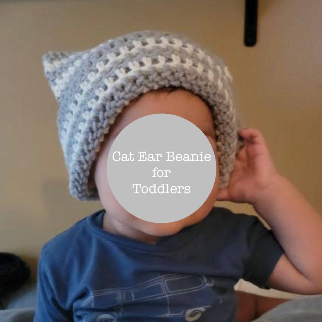Crochet Cat Ear Beanie for Toddler Cat Ear Beanie Crochet