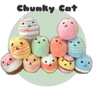 Crochet Cat | Chunky Kitten | Cat Plushie | Kitten Plushie | Stuffed Animal | Crochet Plushie | Crochet | Amigurumi | Gift Ideas | Handmade