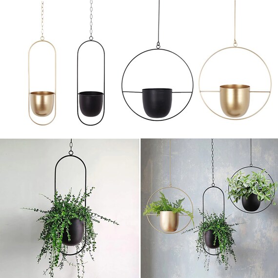 Metal Hanging Plant Pot Planter Wall And Ceiling Metal Hanging Plant Pot Planter, How To Hang Plant Pot From Ceiling
