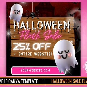 HALLOWEEN FLYER | Halloween sale template | social media flyer | DIY canva template | lash sale flyer | Halloween sale flyer  | hair flyer