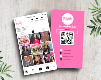 Instagram Business Card Template: DIY Canva Design (Digital Download)