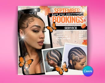 September Booking Flyer: Customizable Canva Template
