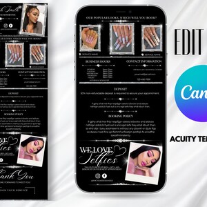 Editable Nail Tech Acuity Template: DIY Beauty Booking Site (Digital Product)