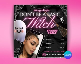 HALLOWEEN FLYER | Halloween sale template | social media flyer | DIY canva template | lash sale flyer | Halloween sale flyer  | hair flyer