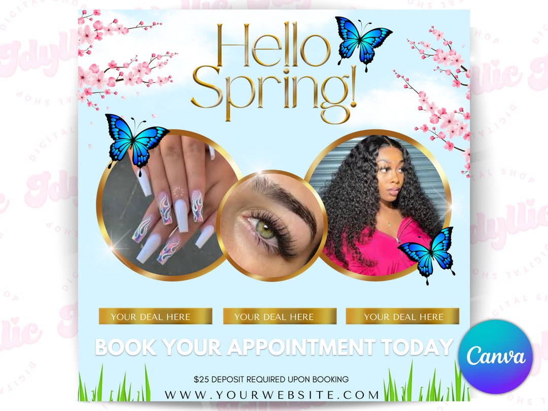 SPRING FLYER, Spring Sale Template, Spring Lash Flyer, Spring Nail ...