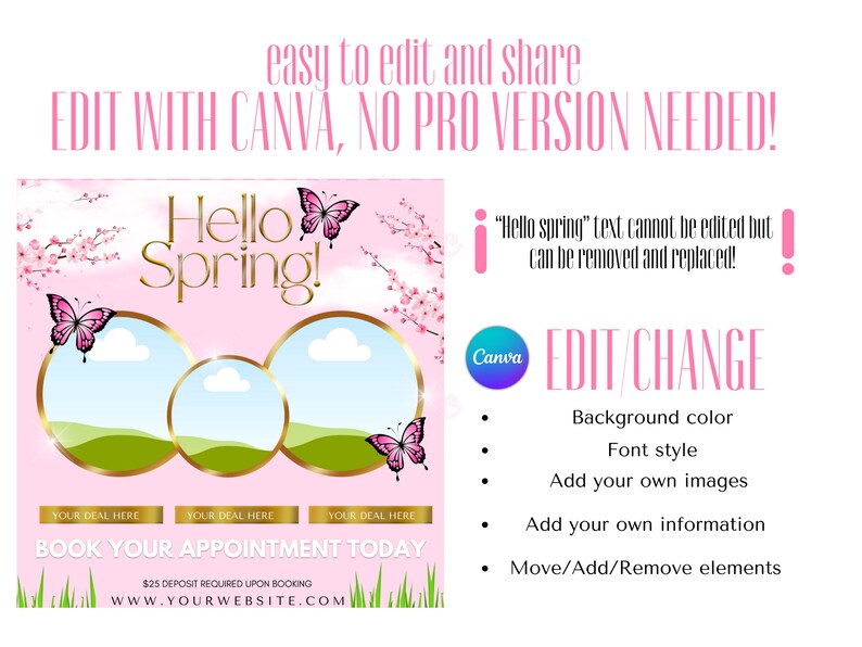SPRING LASH FLYER, Spring Sale Template, Spring Lash Flyer, Spring Nail ...