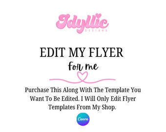 Flyer Edit Service: Canva Template Customization