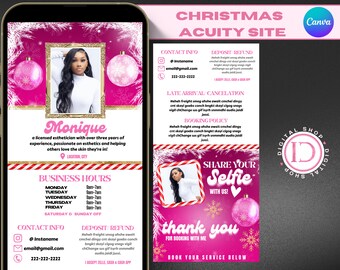 Christmas Acuity Scheduling Template: Canva Editable Website