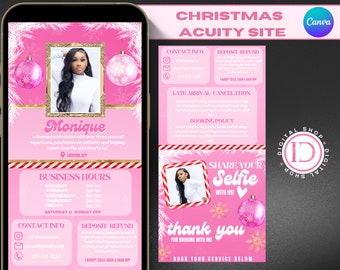 Christmas Acuity Scheduling Template: Lash Tech Booking Website