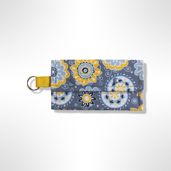 Gray Daisy Pouch Wallet Clutch Multifunctional