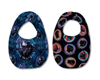Panther Superhero Comic Book Strip Movie Wakanda Bib Baby Toddler Child Newborn Adjustable Absorbent Three Layer Shower Gift