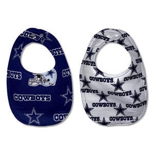 Dallas Cowboys Bib Baby Toddler Child Newborn Adjustable Absorbent Three Layer NFL Football Sports Gameday Texas Shower Gift