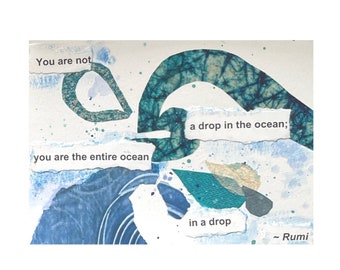 Rumi drop greeting card download