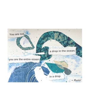 Rumi drop greeting card download
