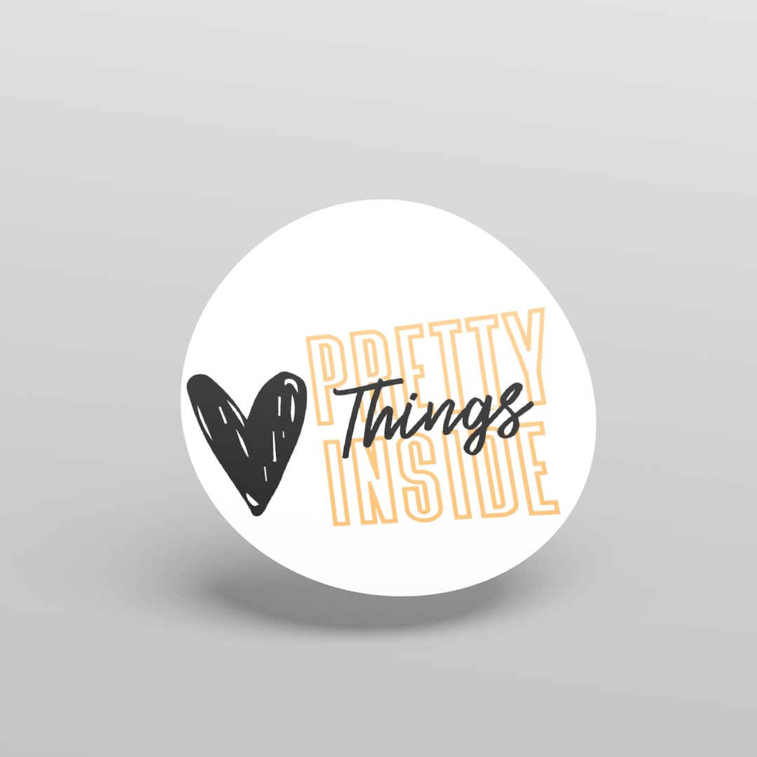 Pretty Things Inside Sticker, Thank You for Shopping Small, Etsy Shop ...
